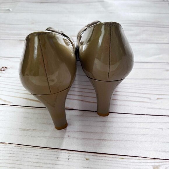 NWT Stuart Weitzman Women's Silk Soft Patent Open Toe Pump Shoes Size 8.5 - Picture 3 of 10